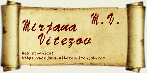 Mirjana Vitezov vizit kartica
